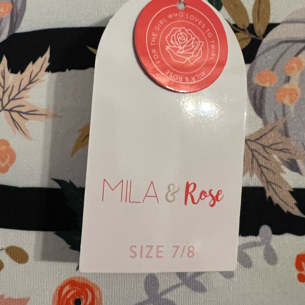 Mika & Rose Pumpkin Print Long Sleeve Dress - Picture 2 of 2